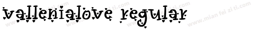 vallenialove regular字体转换